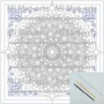 Pre engutat coixí de seda 50x50cm MANDALA